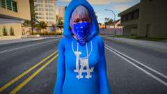 DOAXVV Shizuku - Hoodie LA Crips v1 pour GTA San Andreas