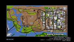 Gezeichnete Karte für GTA San Andreas