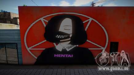 Anime Girl Wall Art Hentai für GTA San Andreas