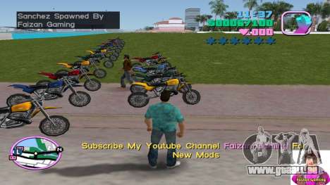 Spawn Sanchez Vélo pour GTA Vice City