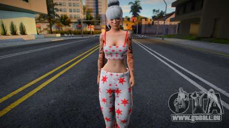Weibliche Haut im Pyjama für GTA San Andreas