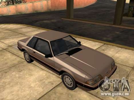 Ford Mustang LX 5.0 Coupe 1991 pour GTA San Andreas
