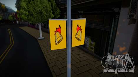 Replace Gayflag with Cluckin Bell in queens pour GTA San Andreas