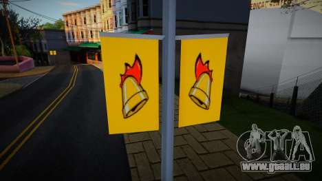 Replace Gayflag with Cluckin Bell in queens für GTA San Andreas