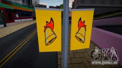 Replace Gayflag with Cluckin Bell in queens pour GTA San Andreas