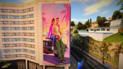 GTA 6 Werbebanner am Gebäude für GTA San Andreas