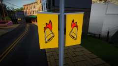 Replace Gayflag with Cluckin Bell in queens für GTA San Andreas