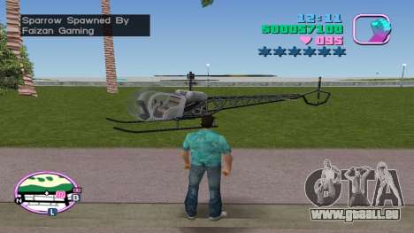 Spawn Sparrow Hélicoptère pour GTA Vice City