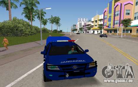 Voiture de police Toyota Hilux de couleur bleue pour GTA Vice City