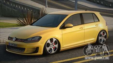 Volkswagen Golf VII 2012 Yellow pour GTA San Andreas