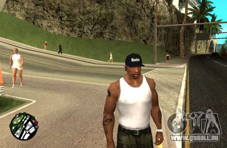 Casquette Ganton noire pour GTA San Andreas