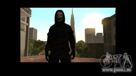 Sweat à capuche homme avec masque de crâne pour GTA San Andreas