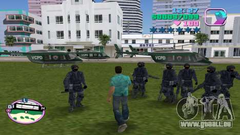 SWAT-Leibwächter mit Hubschrauber für GTA Vice City