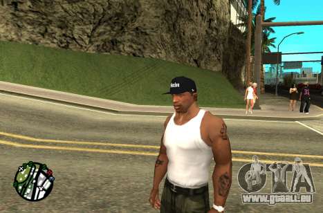 Casquette Ganton noire pour GTA San Andreas