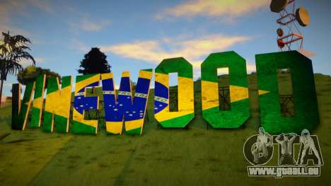 Vinewood Sign Brazilian Flag pour GTA San Andreas