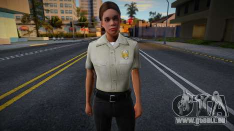 New Girl Cop with facial animation für GTA San Andreas