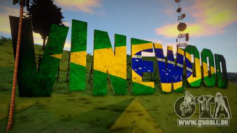 Vinewood Sign Brazilian Flag pour GTA San Andreas