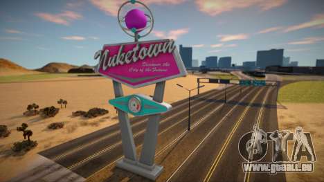 Welcome to Nuketown 2025 Sign from Black Ops 2 pour GTA San Andreas