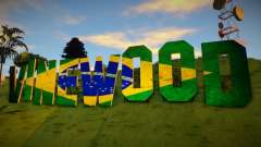 Vinewood Sign Brazilian Flag für GTA San Andreas