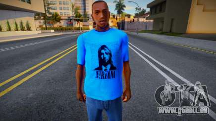 Nirvana T-Shirt Blue pour GTA San Andreas