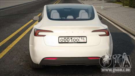 Tesla Model 3 [White] für GTA San Andreas