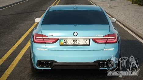 BMW 750I XDrive New Plate für GTA San Andreas