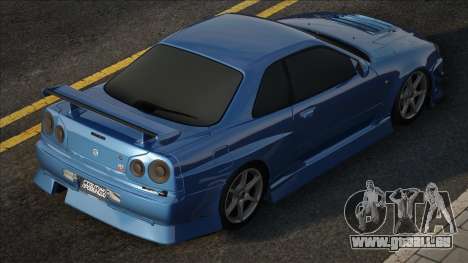 Nissan Skyline GTR34 Blue für GTA San Andreas