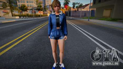 DOAXVV Misaki - Denim Jacket Destroyed Shorts v2 für GTA San Andreas