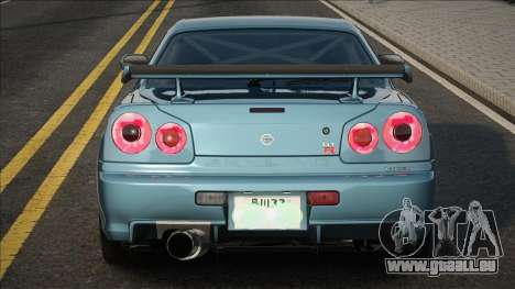 Nissan Skyline GT-R34 Blue für GTA San Andreas