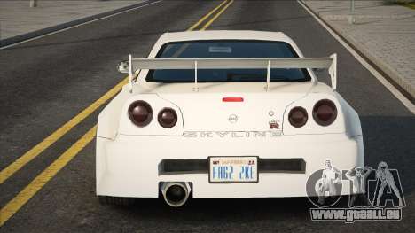 Nissan Skyline R34 NFS ug 2 intro Withot winyl für GTA San Andreas
