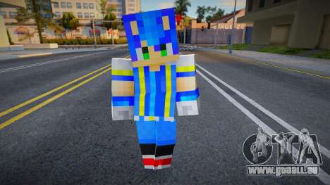 Human Sonic (Sonic The Hedgehog) Minecraft pour GTA San Andreas