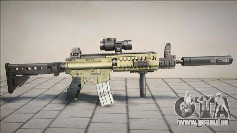 Gold - Green M4 pour GTA San Andreas