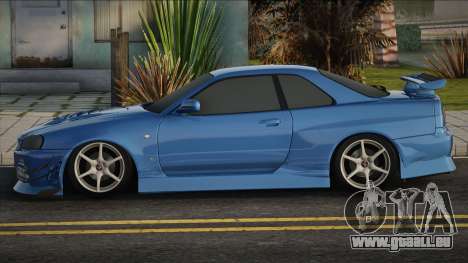 Nissan Skyline GTR34 Blue für GTA San Andreas
