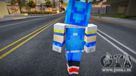 Human Sonic (Sonic The Hedgehog) Minecraft pour GTA San Andreas