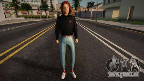 Red-haired girl in jeans pour GTA San Andreas