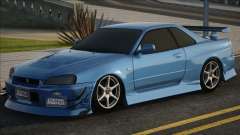 Nissan Skyline GTR34 Blue für GTA San Andreas