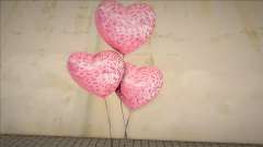 Rosa Herz-Luftballons