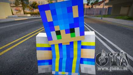 Human Sonic (Sonic The Hedgehog) Minecraft pour GTA San Andreas