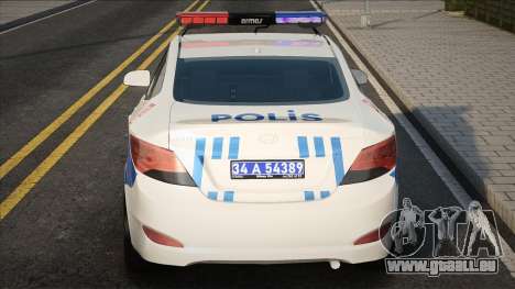 Hyundai Akzent Blau Polis Ekip Araçı für GTA San Andreas