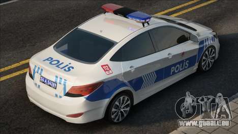 Hyundai Akzent Blau Polis Ekip Araçı für GTA San Andreas