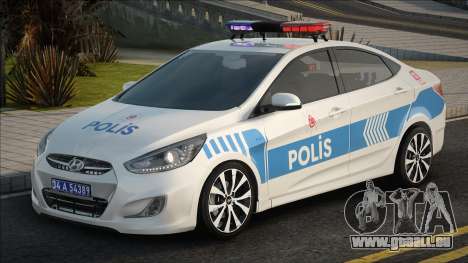 Hyundai Akzent Blau Polis Ekip Araçı für GTA San Andreas