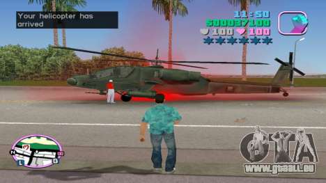 Hunter Helikopter-Lieferung für GTA Vice City