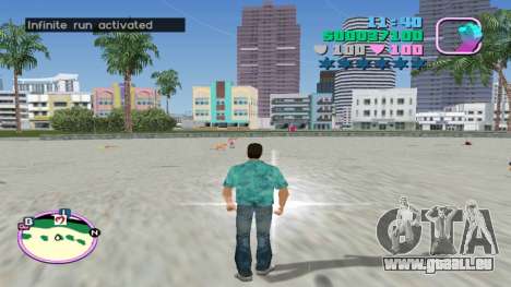 Code de triche Infinite Run pour GTA Vice City