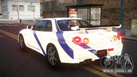 Nissan Skyline R34 GT-R XD-L S8 für GTA 4