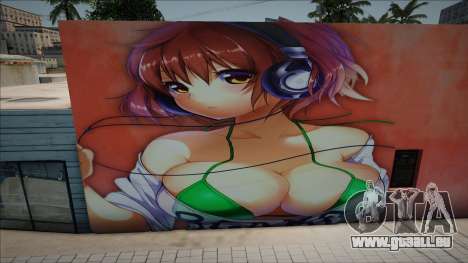 Mural Anime Girl Headphone pour GTA San Andreas