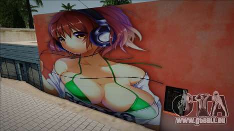 Mural Anime Girl Headphone pour GTA San Andreas