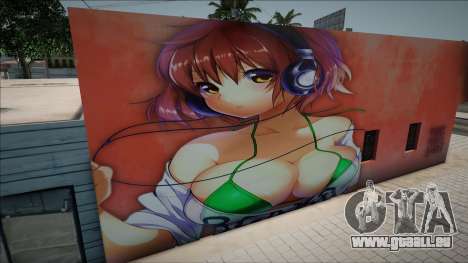 Mural Anime Girl Headphone pour GTA San Andreas