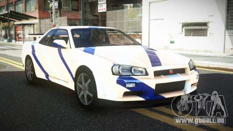 Nissan Skyline R34 GT-R XD-L S8 für GTA 4